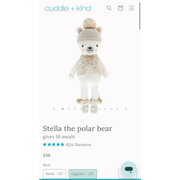 Cuddle and Kind Stella 13” Doll - Picture 3 of 3